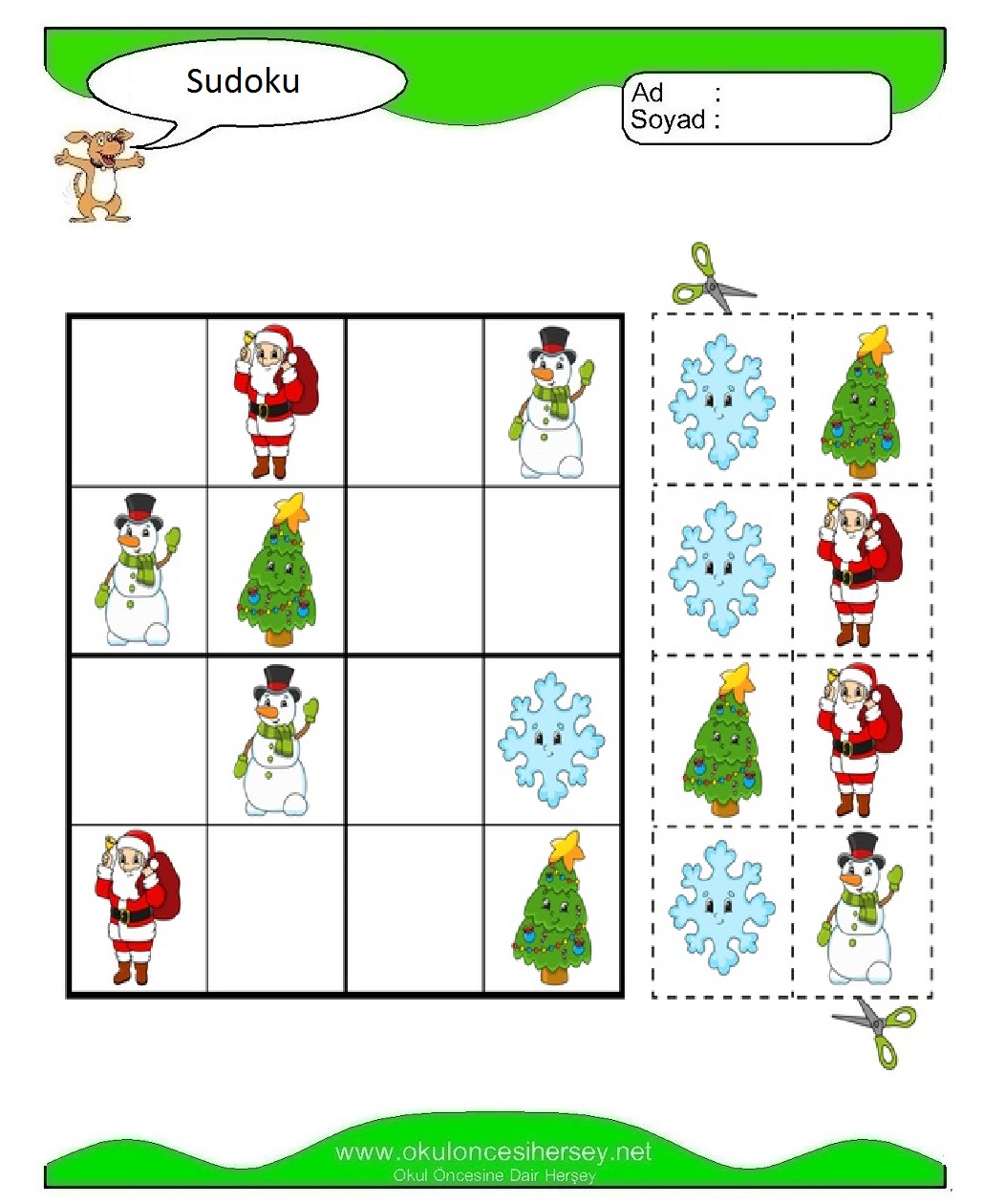 Sudoku Çocuk Bulmacaları